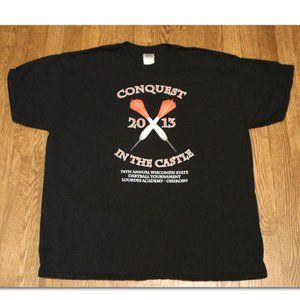 Wisconsin State Dartball Tournament Oshkosh Wisconsin 2013 T shirt Black XL